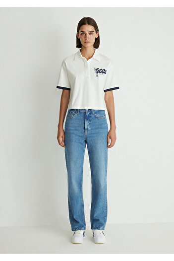 Mavi Λευκό T-Shirt Regular Fit με εκτύπωση Yale - 1612862-70057