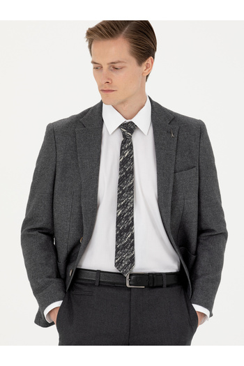 Cacharel Antrasit Slim Fit Yün Karışımlı Spor Ceket 50270156-VR006