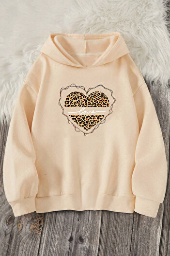 uyguntarz Herz bedruckt Jungen - Mädchen Bequeme Geformte Sweatshirt