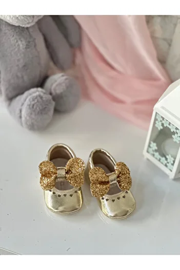 Li Puna Gold Shine Genuine Leather Baby Moccasin