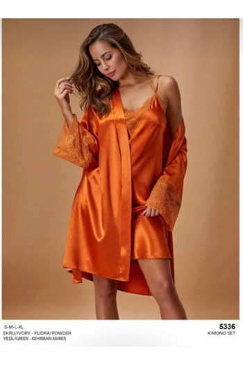 KARAKAŞ Nurteks 5336 Dressing Gown and Nightgown Set