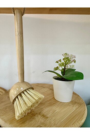 ANJEAHOME Nuuk Bamboo Handle Decorative Brush - Vegetable Cleaner