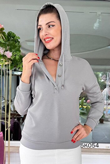 İnce Topuk Modal Fabric Hooded Sweat 5K054