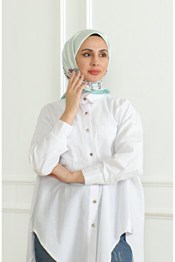 sefamerve Karaca Rayon Scarf 81051-12 Water Green Mint Green