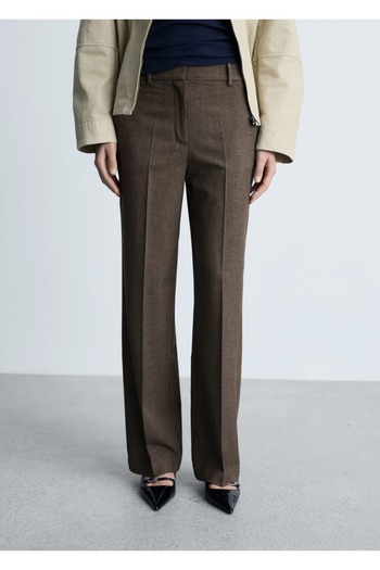 MANGO Woman Straight Cut Draped Pants