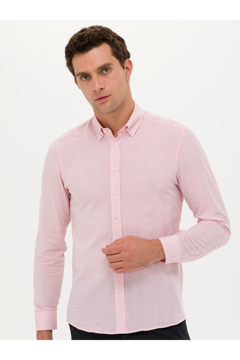 Cacharel Pembe Slim Fit Uzun Kollu Gömlek 50265484-VR041