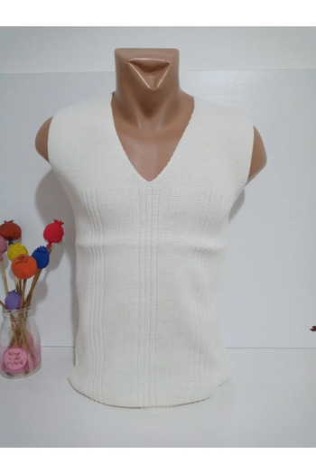 CUBBUX Men's Knitted Wool Underwear&Fanilla 2 Pieces