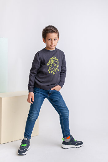 kids A more Extreme Tek Cırtlı Deri Erkek Çocuk Bot Lacivert