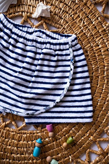 meva |   100% Cotton |   Curl |   Child |   Sort Skirt |   5-6 Years |   Blue