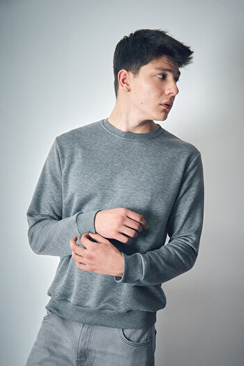 Fulla Moda Φούτερ Basic Crew Neck