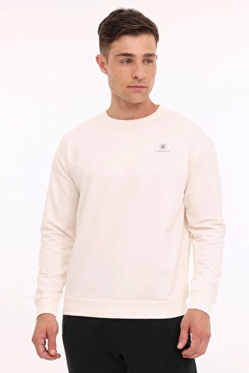 lumberjack Чоловічий світшот - Mb Sn75 Basic C Neck, 0 комір, екрю