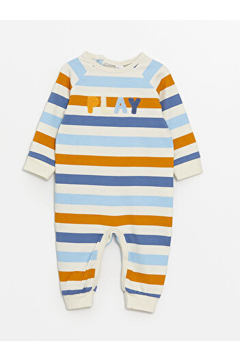 LC Waikiki Lcwk Crew Neck Color Block Baby Boy Jumpsuit