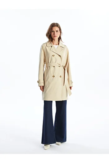 LC Waikiki Lcwk Jacket Collar Women's Trench Coat