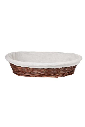 Jet's Home Wicker Bread Basket Oval Multi-Purpose Basket Christmas Basket Large Size 28 cm