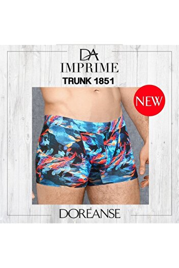 Doreanse Ανδρικό Modal πολύχρωμο εμπριμέ Regular Leg Boxer 1851
