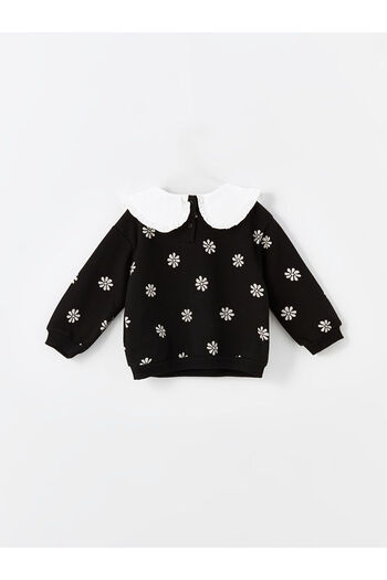 LC Waikiki Φούτερ Lcwk Baby Collar Χοντρό φλοράλ για κορίτσια