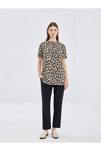 LC Waikiki Lcw Elastic Waist Carrot Cut Women's Trousers W3At99Z