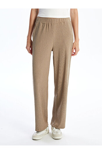 LC Waikiki Lcw Elastic Waist Straight Wide Leg Women's Trousers