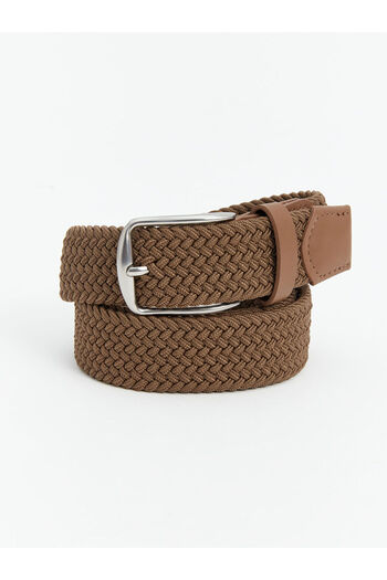 LC Waikiki LCW ACCESSORIES Ανδρική ζώνη καφέ δερμάτινη εμφάνιση (S4)