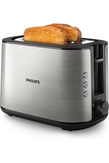 Philips Viva Collection Toaster 950W - Bun Warmer 8 Settings Hd2650/91 - Black