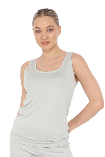 penyebizden Gray Extra Soft Viscose Tank Top - Home Outdoor
