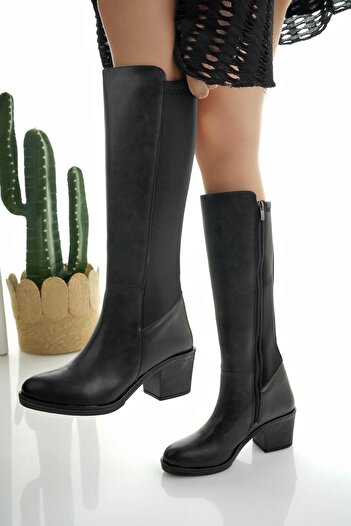 MUGGO Tatia Guaranteed - Zippered Elastic Stretch Women's Heeled Boots