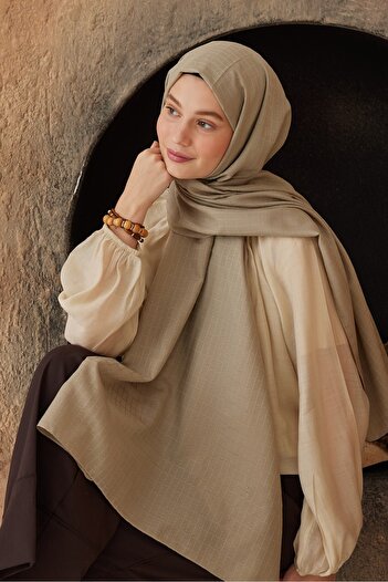 Modakaşmir Σάλι με μοτίβο κουτιού σειράς Soft Jacquard
