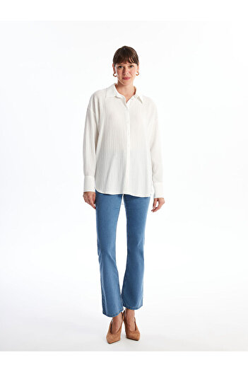 LC Waikiki Women's Shirt - Solid, Long Sleeve, LCW