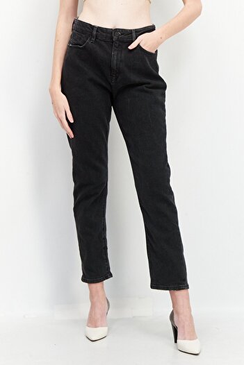 Esprit Women Regular Fit Washed Denim Jeans, Black