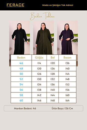 Ferace Women's Large Size Hooded Winter Cap Coat Khaki