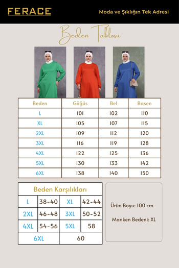 Ferace Long Orange Large Size Hijab Tunik - Two Thread