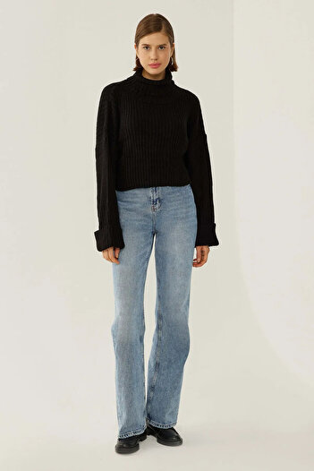 Hiccup Oversized High Collar Knitwear Sweater