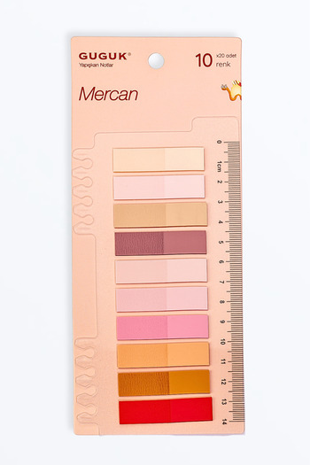 GUGUK Coral 10-Color Transparent Pet Index - Post-It Sticky Note