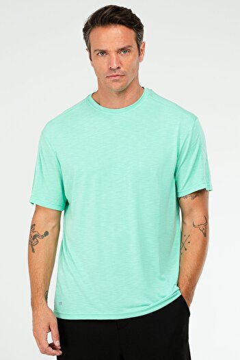 speedlife Green Oversize Modal O-Neck Short Sleeve Men's T-Shirt Xf1730