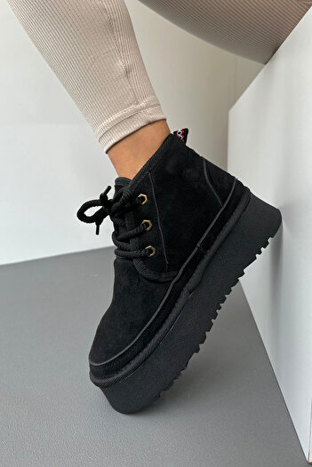 Mupa Shoes Kadın İçi Kürklü Bot SİYAH SÜET