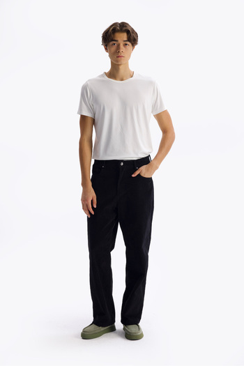 GIESTO Black Velvet Trousers