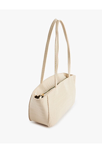 Koton Faux Leather Crocodile Look Shoulder Bag