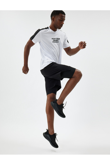 Koton Parachute Fabric Sports Shorts - Leggings and Waist Detail