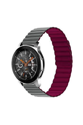zore Galaxy Watch 46mm Compatible Krd-52 Zore Band-Grey-Yellow