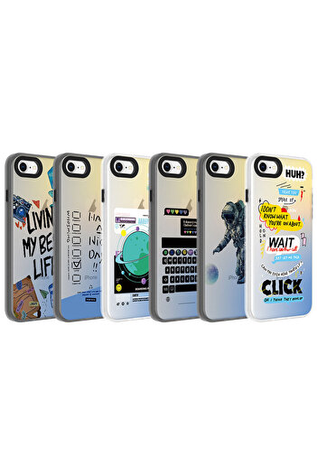 zore iPhone Se 2022 Compatible Patterned Zore Dragon Hard Case-Astronaut