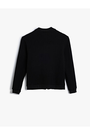 Koton Μπουφάν Oversize Cotton Blend - Λεπτομέρεια τσέπης με φερμουάρ και πτερύγιο