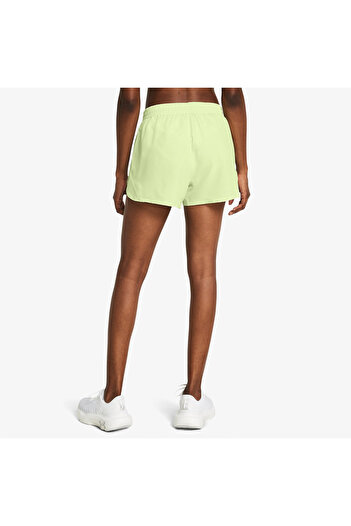 Under Armour Fly By 3inch Kadın Sarı Koşu Şortu