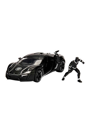 Marvel Jada 1:24 Scale Lykan Hypersport & Black Panther Figure