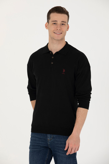 U.S. Polo Assn. Men's Black Basic Sweater 50275845 -Vr046