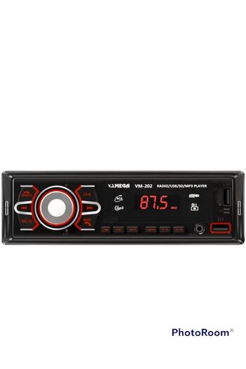 SUNASK Sn-606 Çift Usb'li Bluetooth Oto Teyp Araba Teyibi Kumandalı Oto Teyip Mp3 Çalar Amfi Çıkışlı