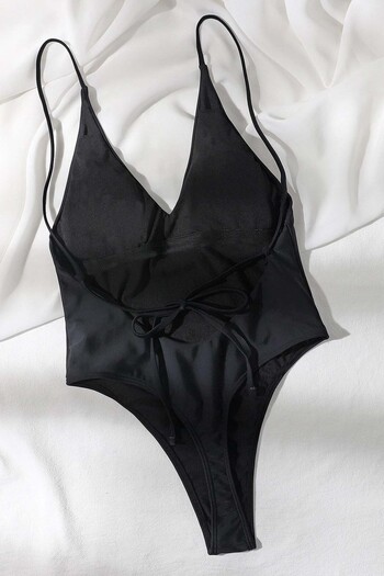 Angelsin V-Neck Low-Cut Brazilian Cut Swimsuit