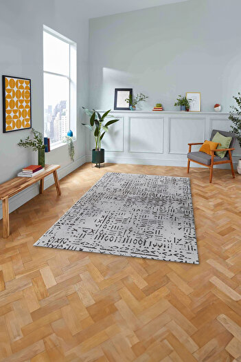 Napoli Home Printed Nordic Hitit Model Washable Non-Slip Runner Kitchen Living Room Carpet