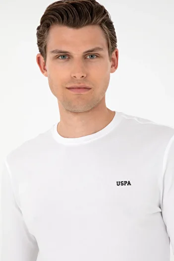 U.S. Polo Assn. Men's White Basic Sweatshirt 50298246-Vr013