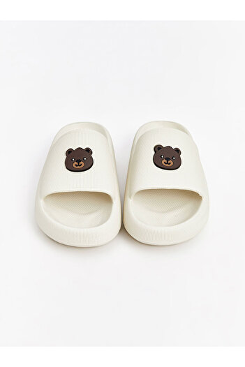 LC Waikiki Create Your Style from Uzg Store |   Teddy Bear Printed Women's House Slippers