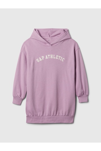 GAP Kız Çocuk Lila Vintage Soft Gap Logo Sweatshirt Elbise